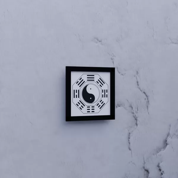 Quadro Baguá 23cm x 23cm - Preto - Acetato