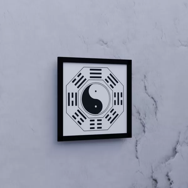 Quadro Baguá 33cm x 33cm - Preto - Acetato