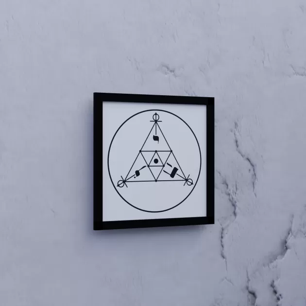 Quadro SCAP 33cm x 33cm - Preto - Acetato