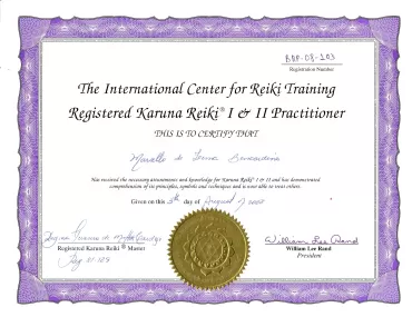 Karuna Reiki I & II Pratictioner